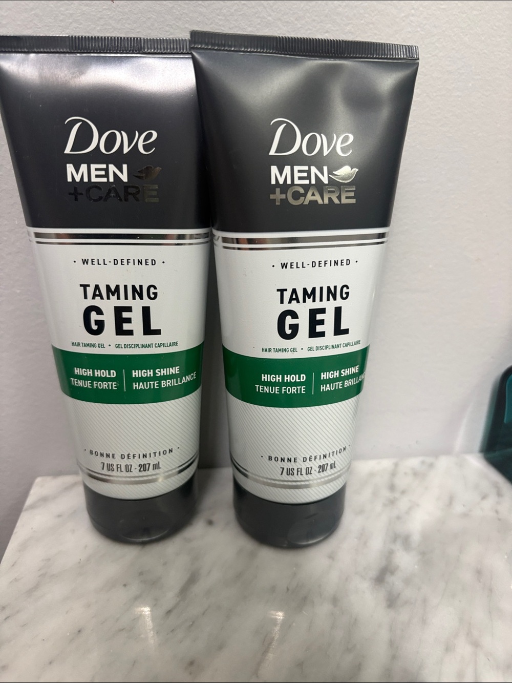 Lot 2 Men’s Dove Taming Gel new 7 oz each